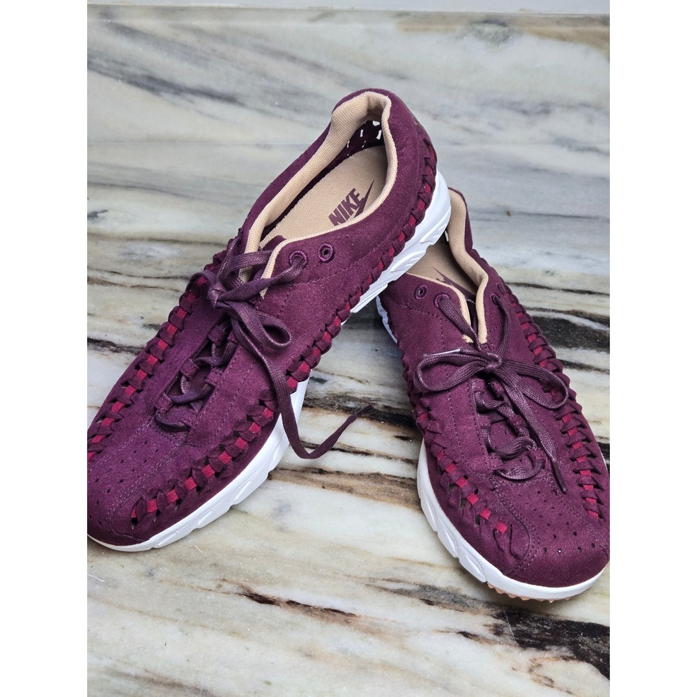 Nike Air Woven NM Night Maroon Suede Sneakers 833802-600 Womens 10.5